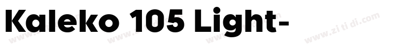 Kaleko 105 Light字体转换